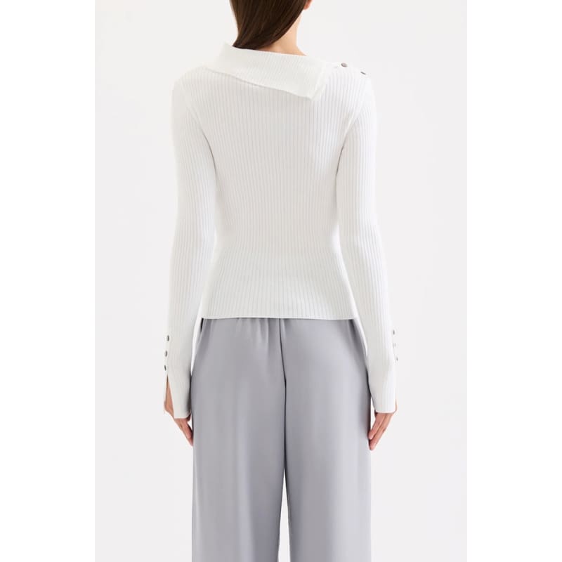 Dreyfos Knit Long Sleeve Top | Salt - Tops