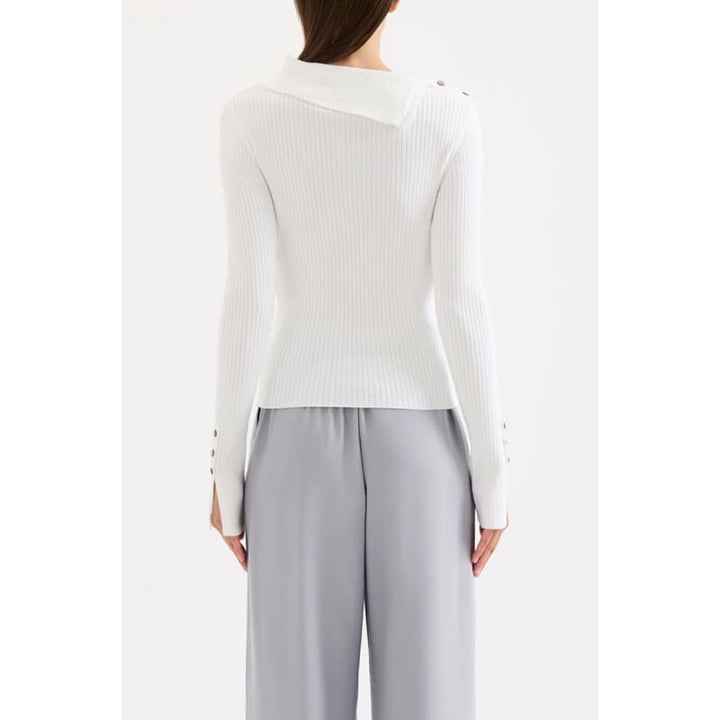 Dreyfos Knit Long Sleeve Top | Salt - Tops
