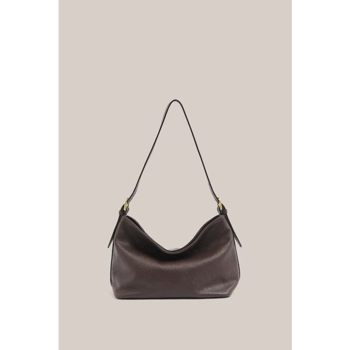 Eden Dark Chocolate Leather Shoulder Bag - Accessories