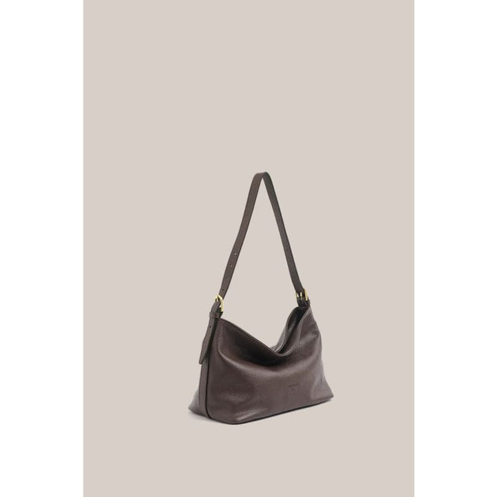 Eden Dark Chocolate Leather Shoulder Bag - Accessories