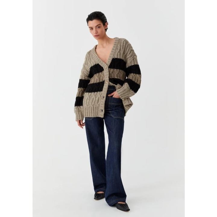 Eden Knit Cardigan | Stripe - Knitwear