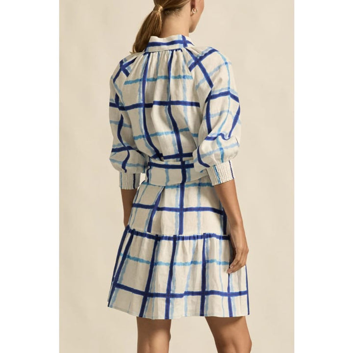 Elated Dress | Azure Check - Dress
