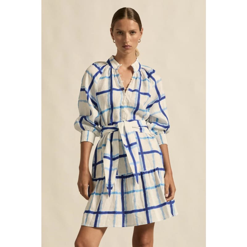 Elated Dress | Azure Check - Dress