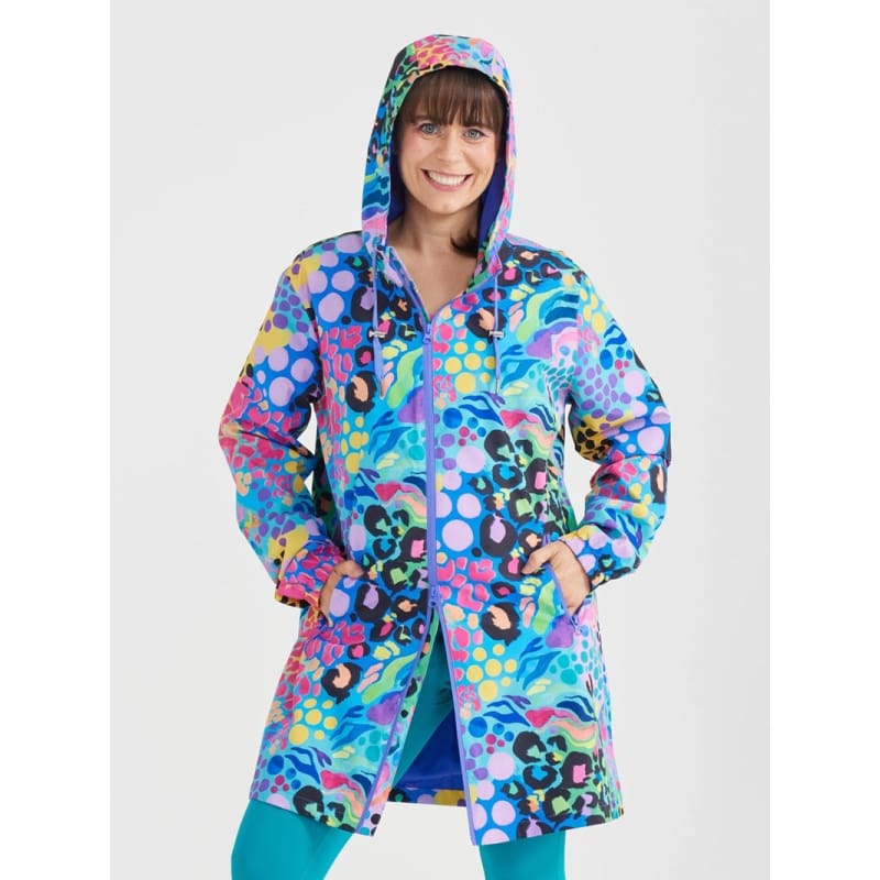 Electric Leopard Longline Raincoat - Jackets