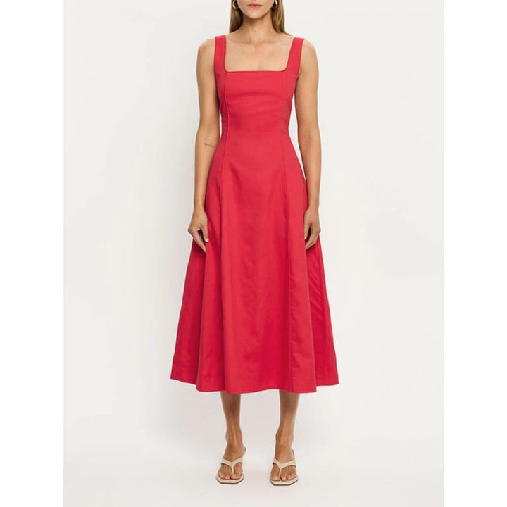 Elise Midi Dress | Red - Dress