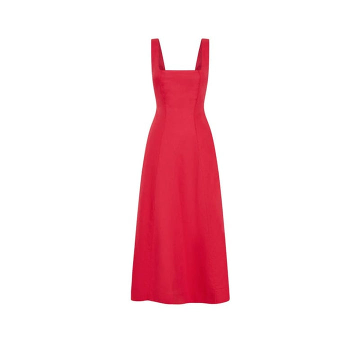 Elise Midi Dress | Red - Dress