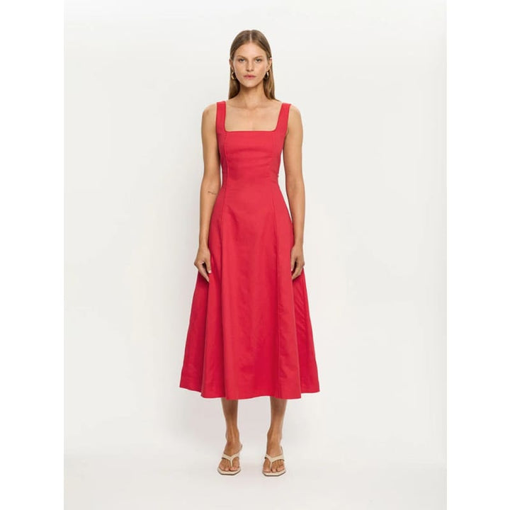 Elise Midi Dress | Red - Dress