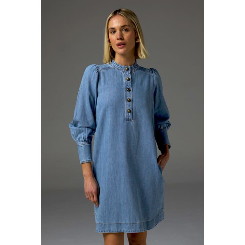 Elocution Dress | Light Wash Denim - Dress