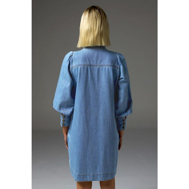 Elocution Dress | Light Wash Denim - Dress