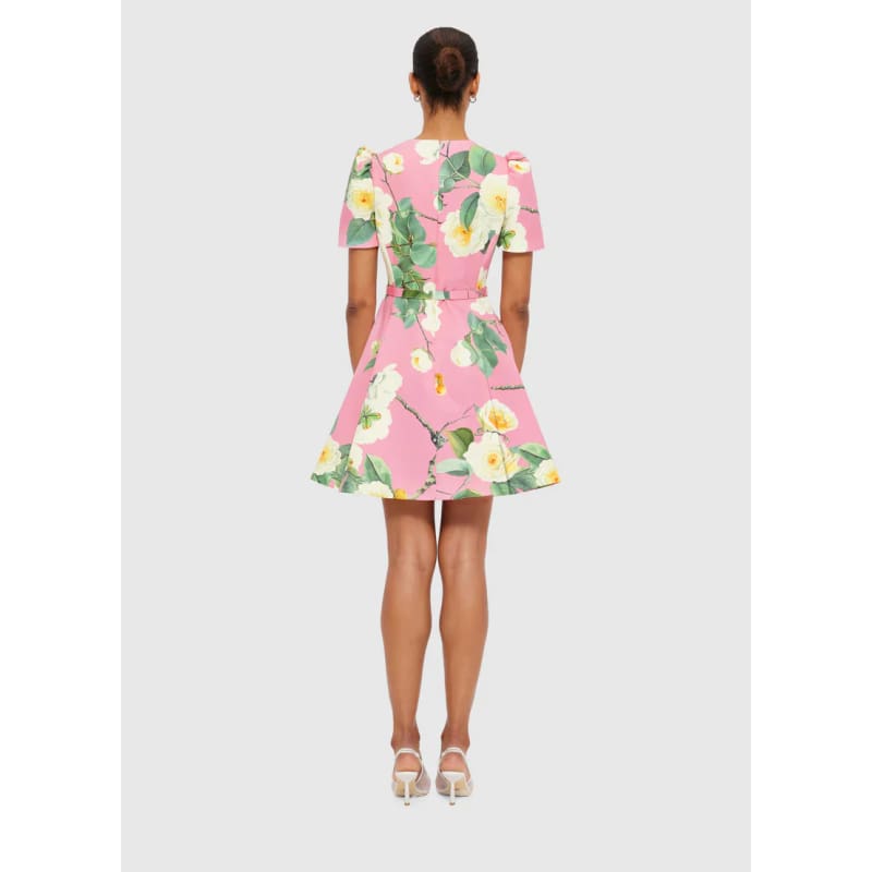 Elyse Short Sleeve Mini Dress | Camelia Print - Dress