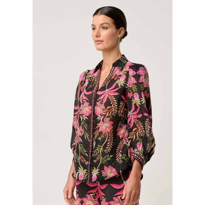 Elysian Silk Cotton Shirt | Anthos Lotos - Tops