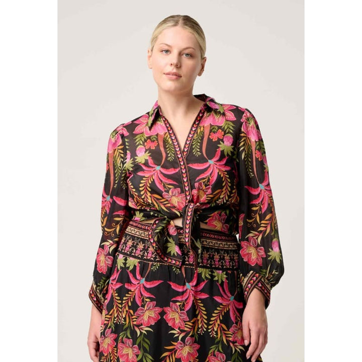 Elysian Silk Cotton Shirt | Anthos Lotos - Tops