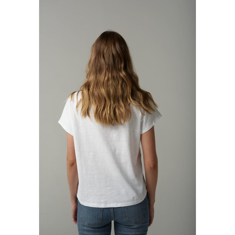 Embroidered Boots Tee | White C1378 233 Tops