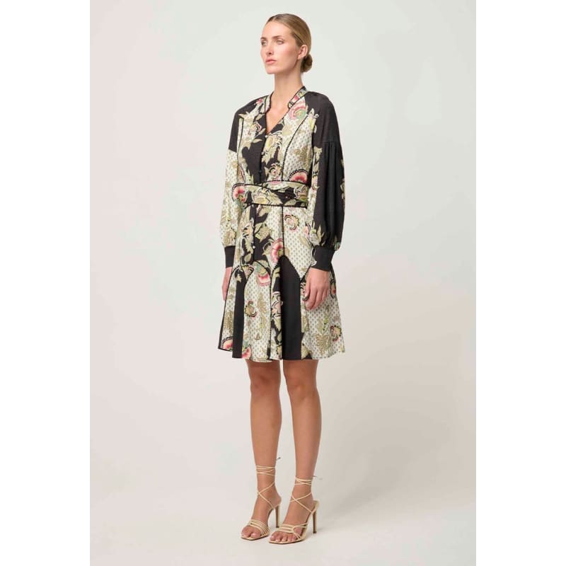 Emersyn Viscose Linen Viscose Dress | Mariposa Nero - Dress