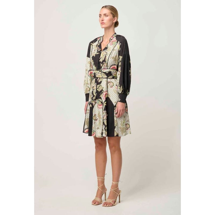 Emersyn Viscose Linen Viscose Dress | Mariposa Nero - Dress