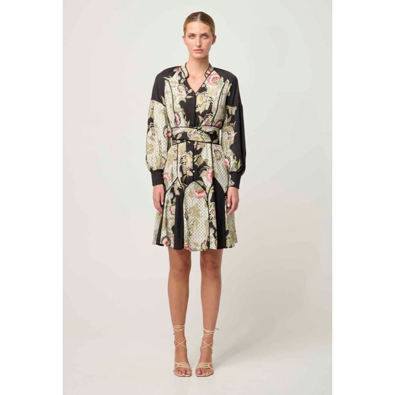 Emersyn Viscose Linen Viscose Dress | Mariposa Nero - Dress