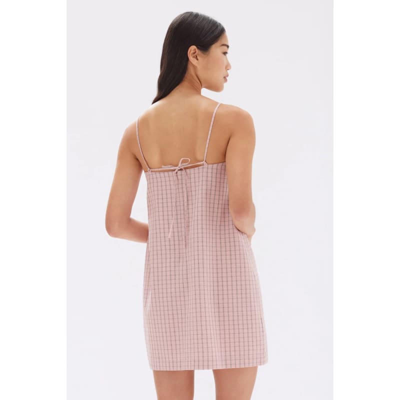 Emile Seersucker Mini Shift Dress | Pomelio Check - Dress