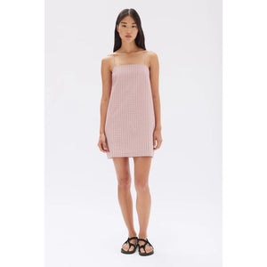 Emile Seersucker Mini Shift Dress | Pomelio Check - Dress