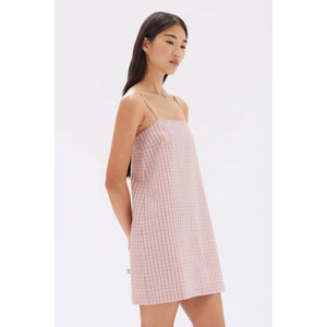 Emile Seersucker Mini Shift Dress | Pomelio Check - Dress