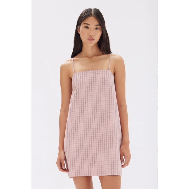 Emile Seersucker Mini Shift Dress | Pomelio Check - Dress