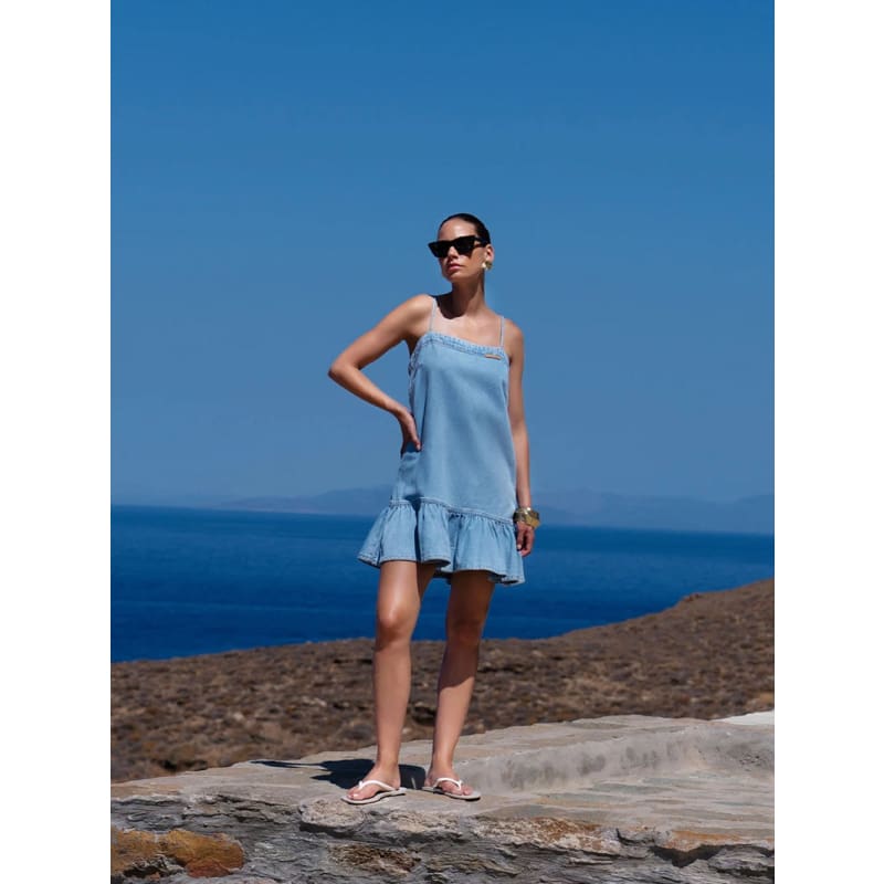Emilie Denim Strappy Dress | Coast Blue - Dress