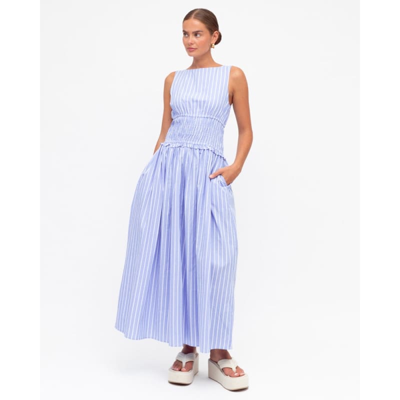 Emily Blue Stripe Dress - Dress