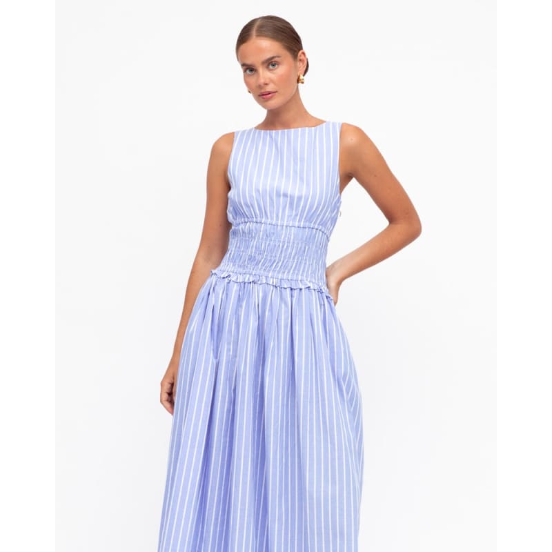 Emily Blue Stripe Dress - Dress