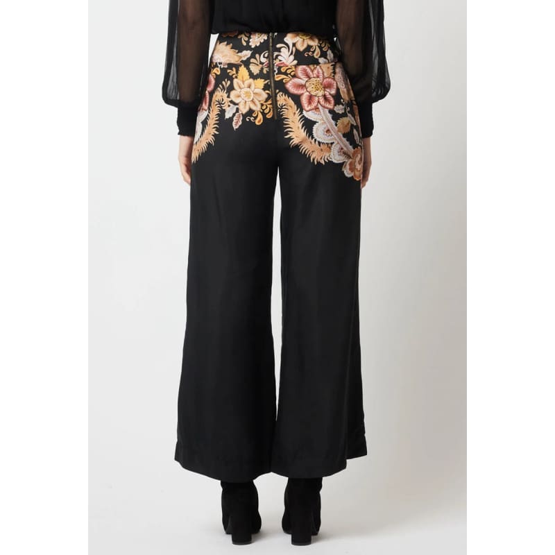 Empress Cupro Viscose Pant | Dragon Flower - Bottoms