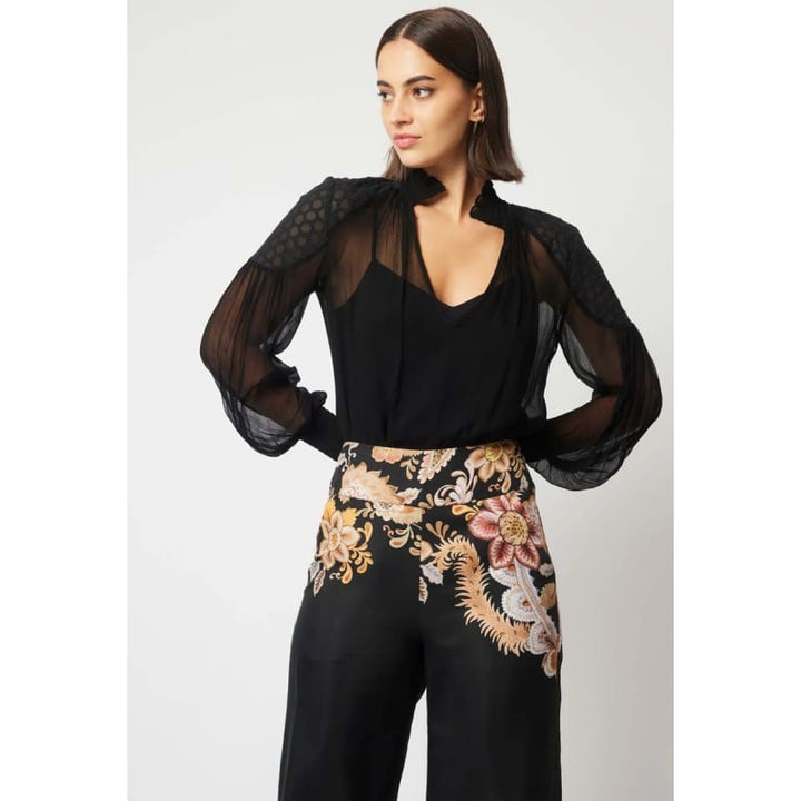 Empress Cupro Viscose Pant | Dragon Flower - Bottoms