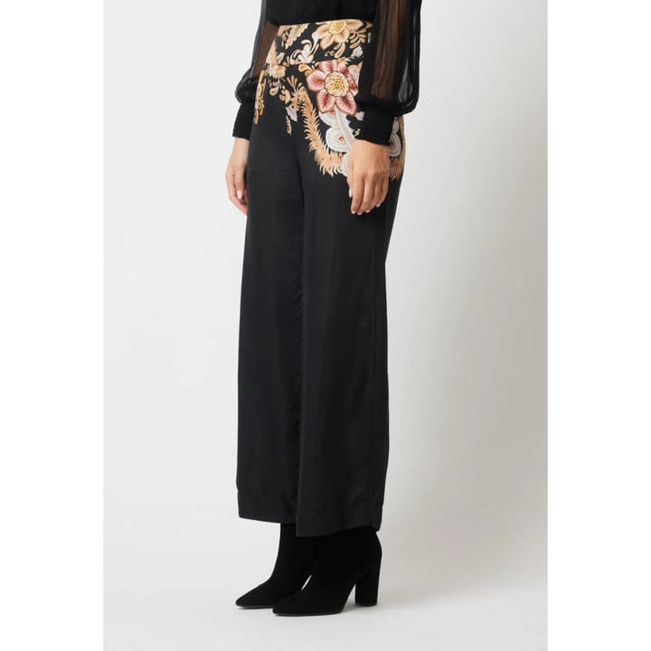 Empress Cupro Viscose Pant | Dragon Flower - Bottoms