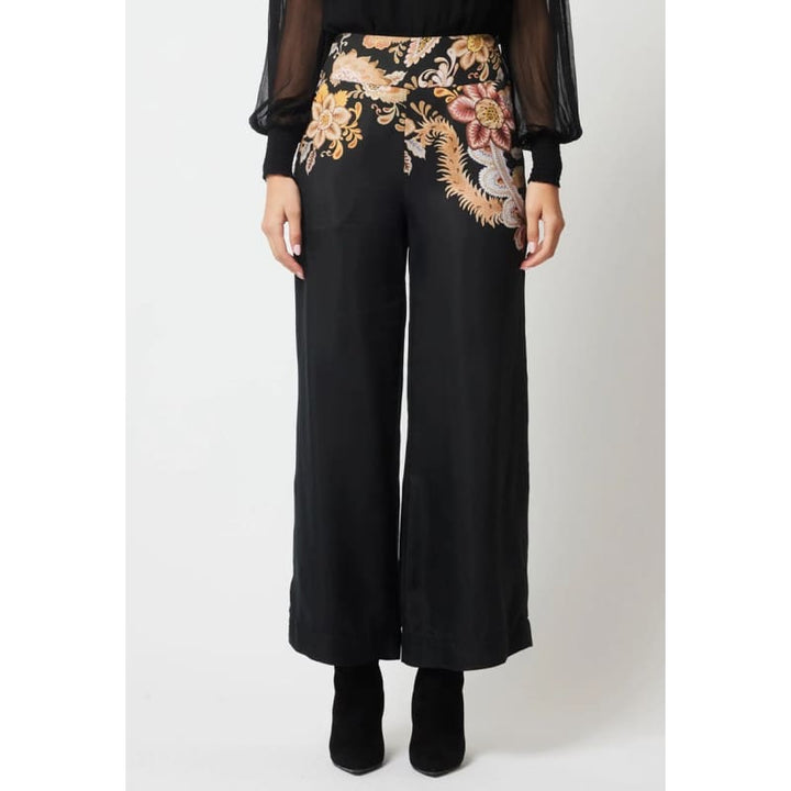 Empress Cupro Viscose Pant | Dragon Flower - Bottoms