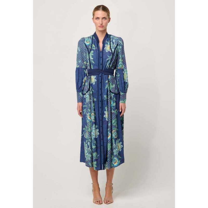 Esmeralda Viscose Dobby Midi Dress | Mariposa Zaffro - Dress