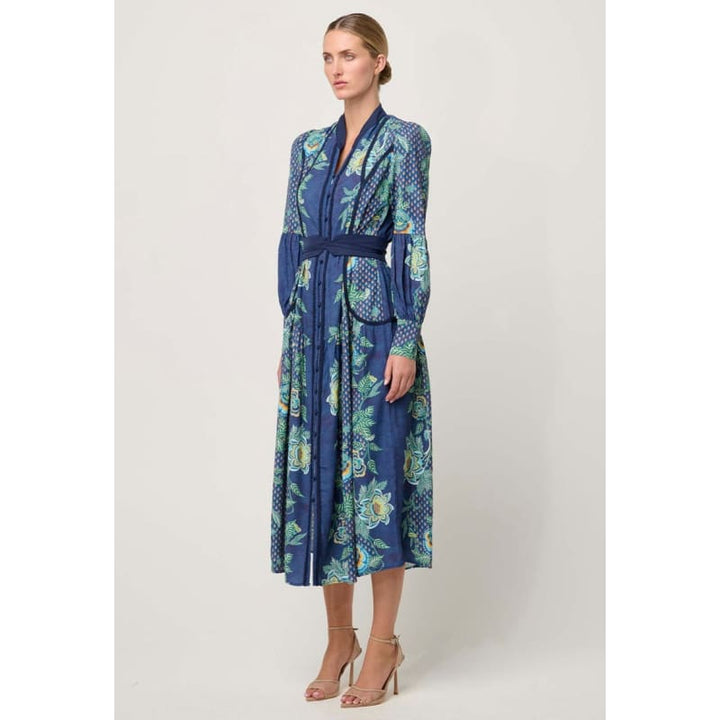 Esmeralda Viscose Dobby Midi Dress | Mariposa Zaffro - Dress