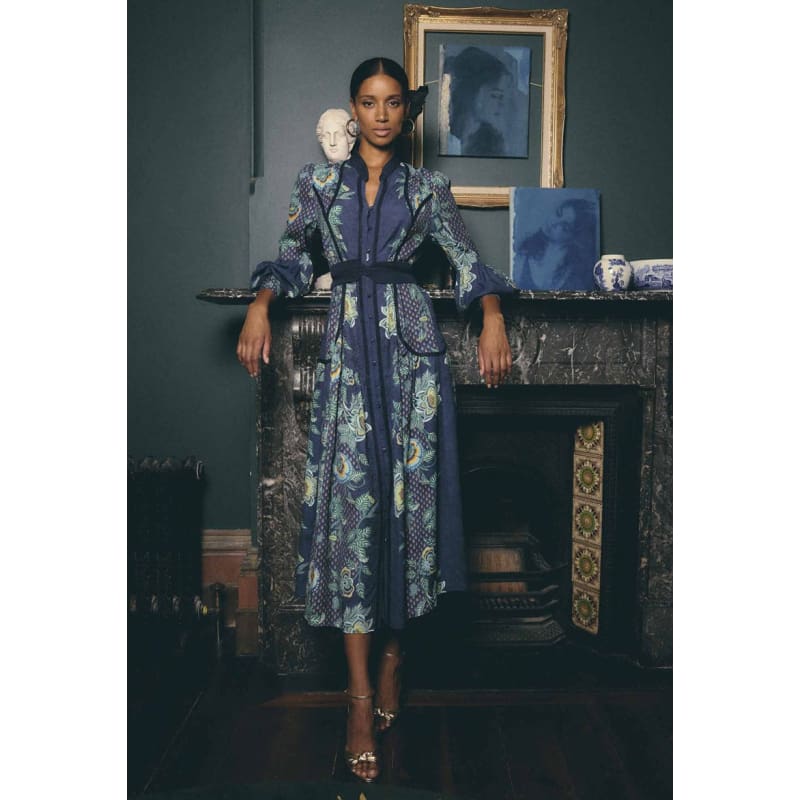 Esmeralda Viscose Dobby Midi Dress | Mariposa Zaffro - Dress