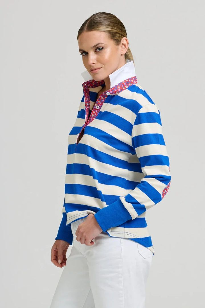 Ruby Sweatshirt | Mid Blue & Ivory