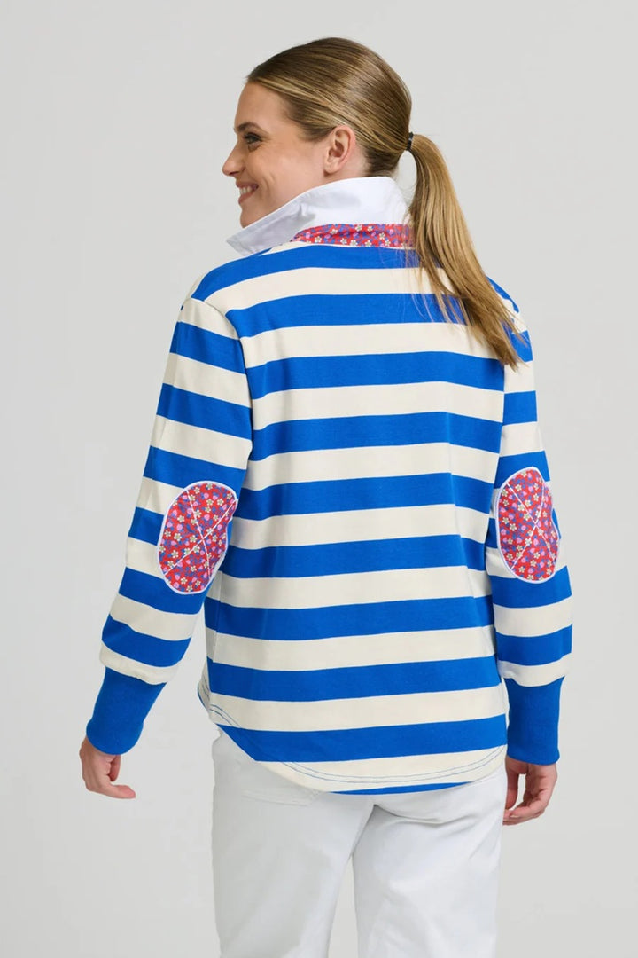 Ruby Sweatshirt | Mid Blue & Ivory