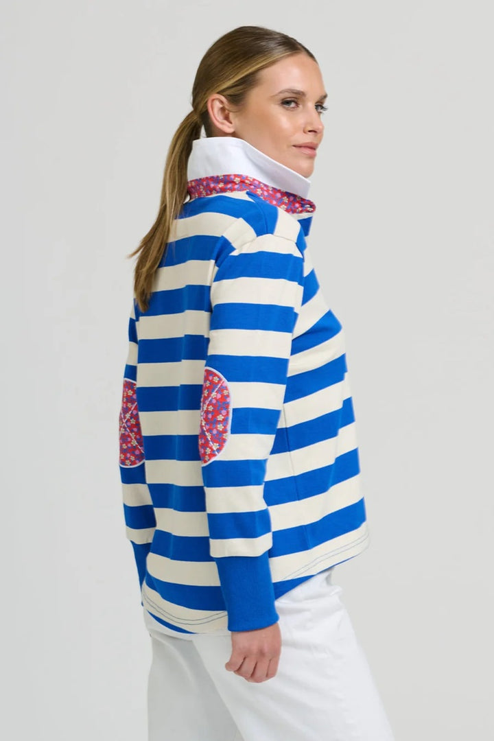 Ruby Sweatshirt | Mid Blue & Ivory
