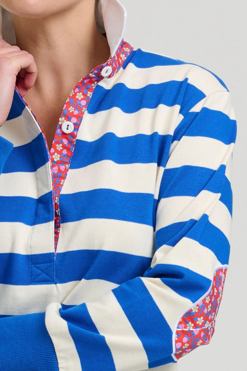 Ruby Sweatshirt | Mid Blue & Ivory