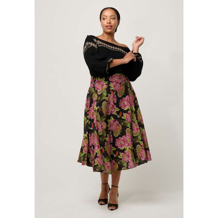 Estrella Linen Viscose Skirt | Winter Ganadilla - Bottoms