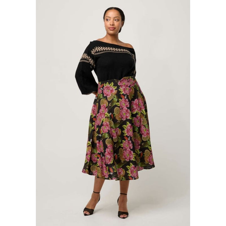 Estrella Linen Viscose Skirt | Winter Ganadilla - Bottoms