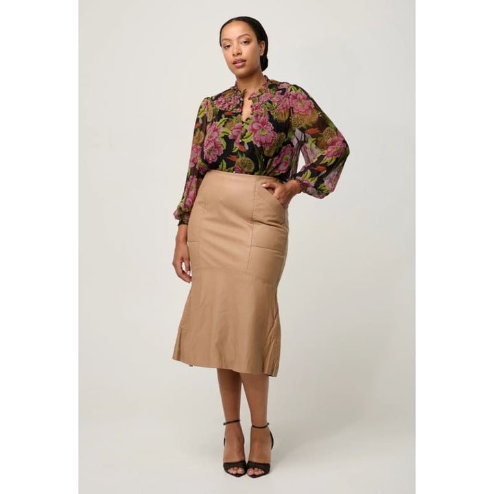 Estrella Viscose Chiffon Blouse | Winter Granadilla - Tops