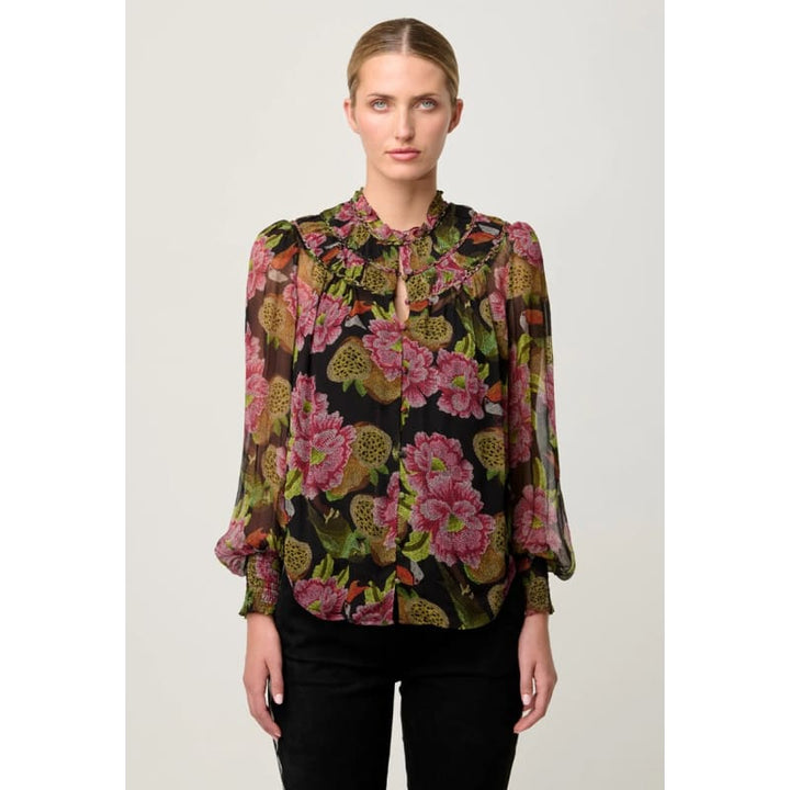 Estrella Viscose Chiffon Blouse | Winter Granadilla - Tops
