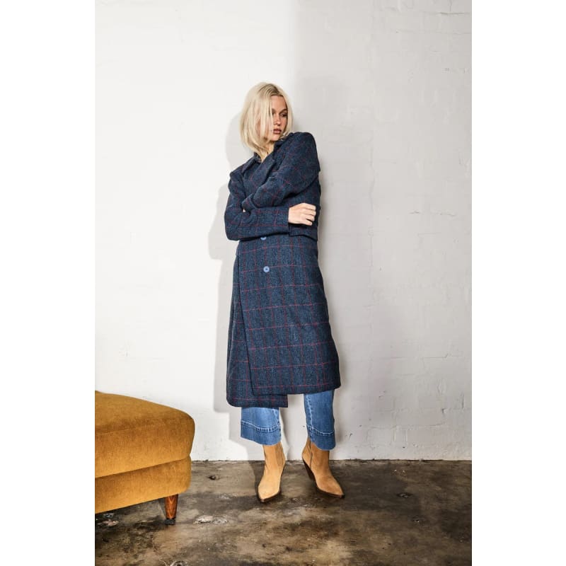 Etta Coat | Blue Plaid - Jackets