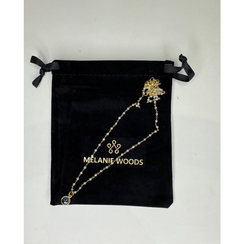 Euro Gold and Blue Quartz Gem Necklace | A1 - Jewellery