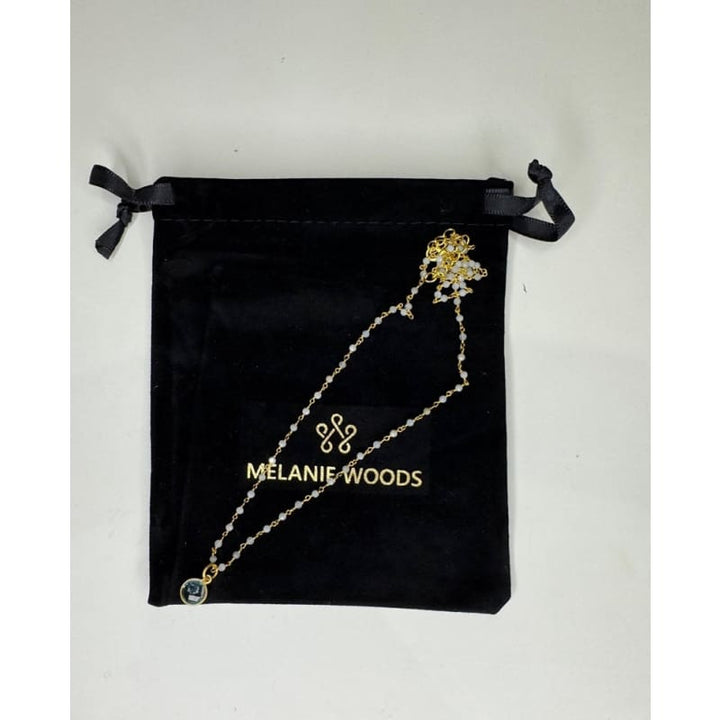 Euro Gold and Blue Quartz Gem Necklace | A1 - Jewellery