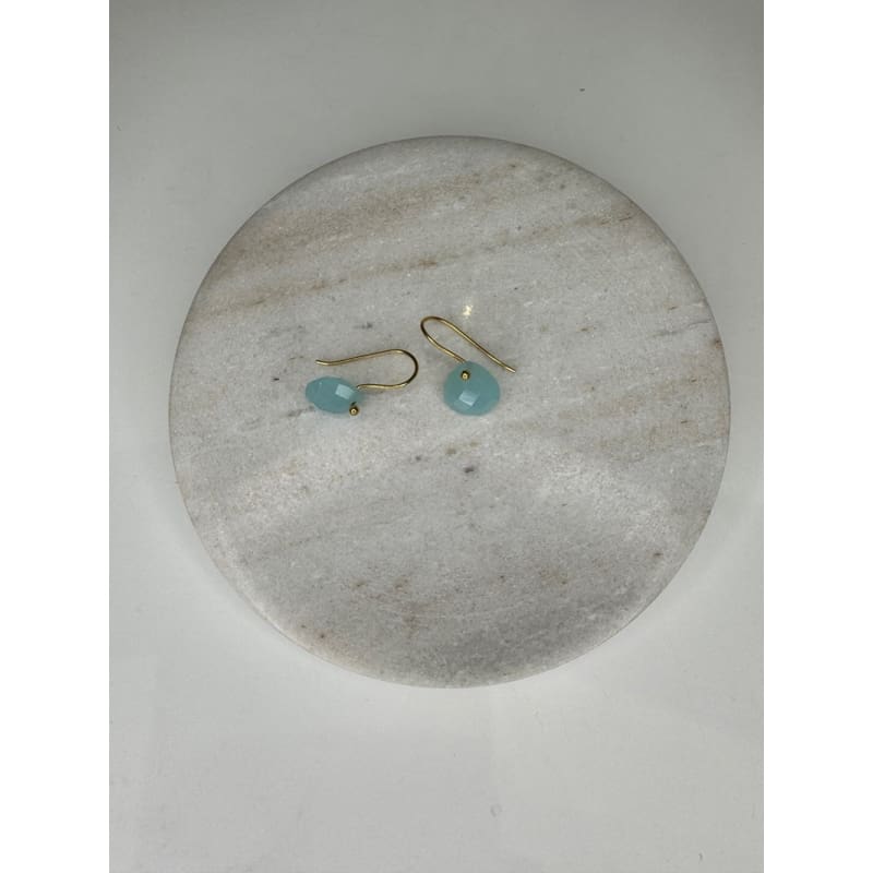 Euro Gold Gemstone Drop Earrings | A279 - Jewellery