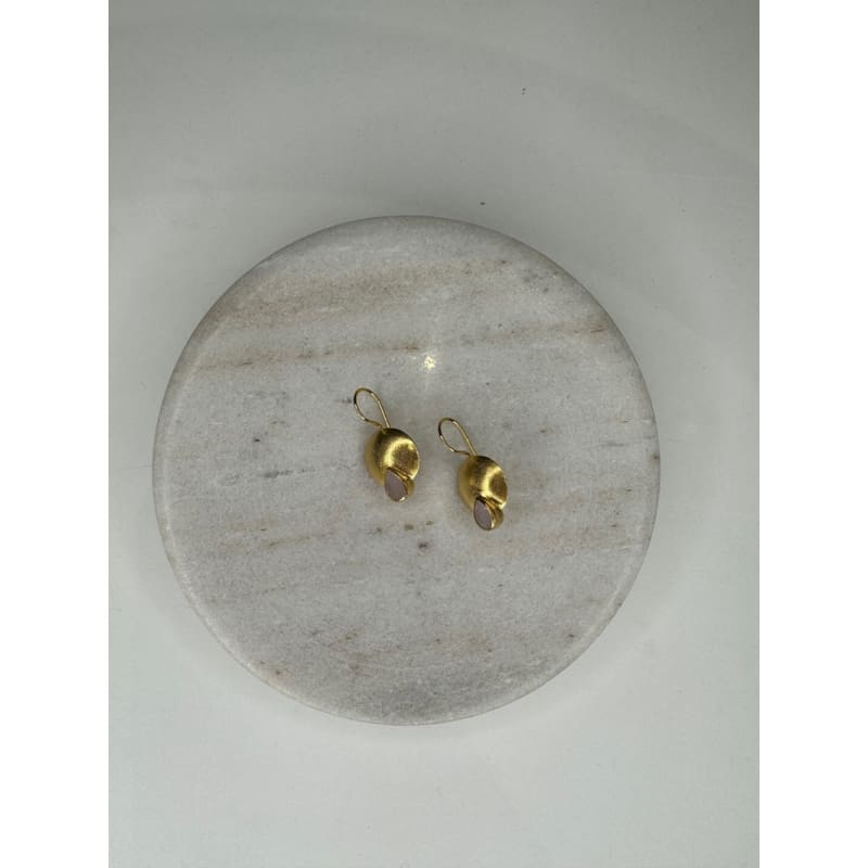 Euro Gold Gemstone Earrings | A223 - Jewellery