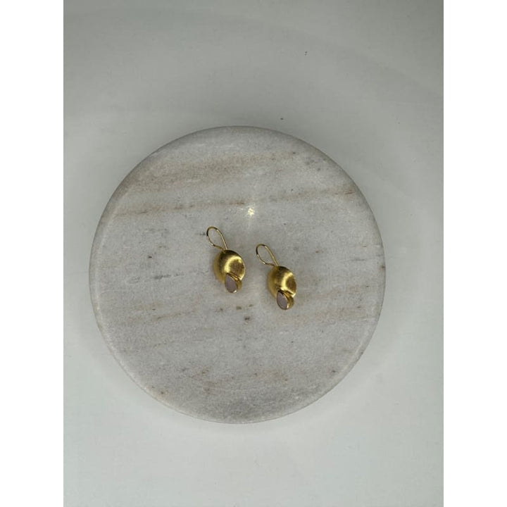 Euro Gold Gemstone Earrings | A223 - Jewellery