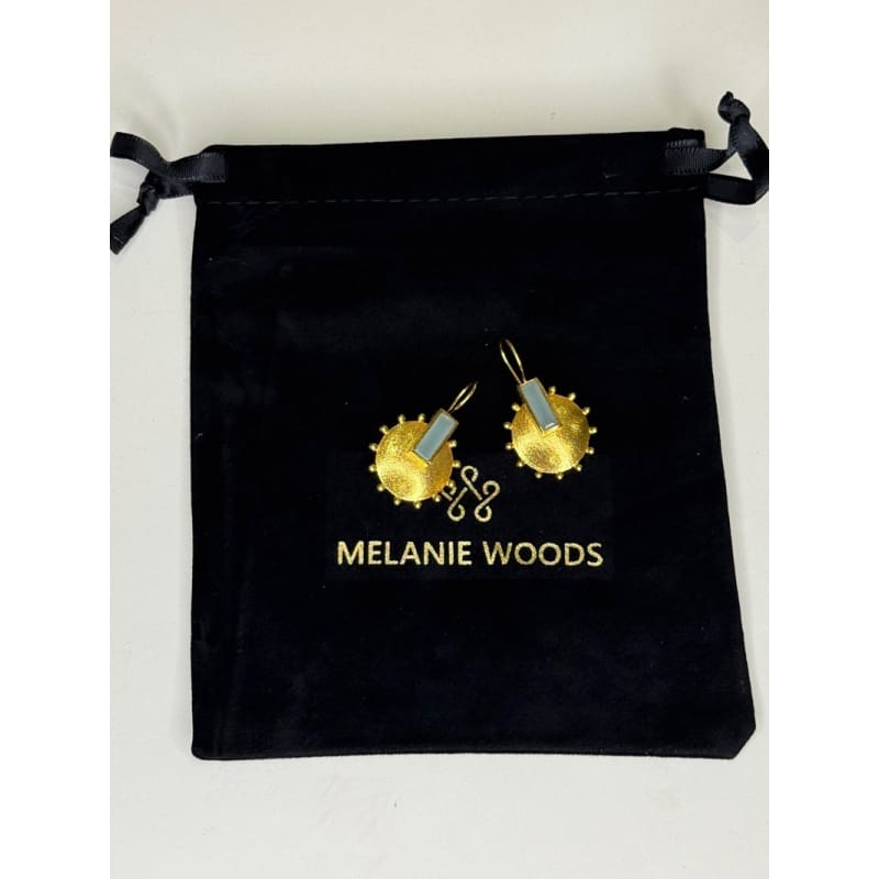 Euro Gold Gemstone Earrings | A228 - Jewellery