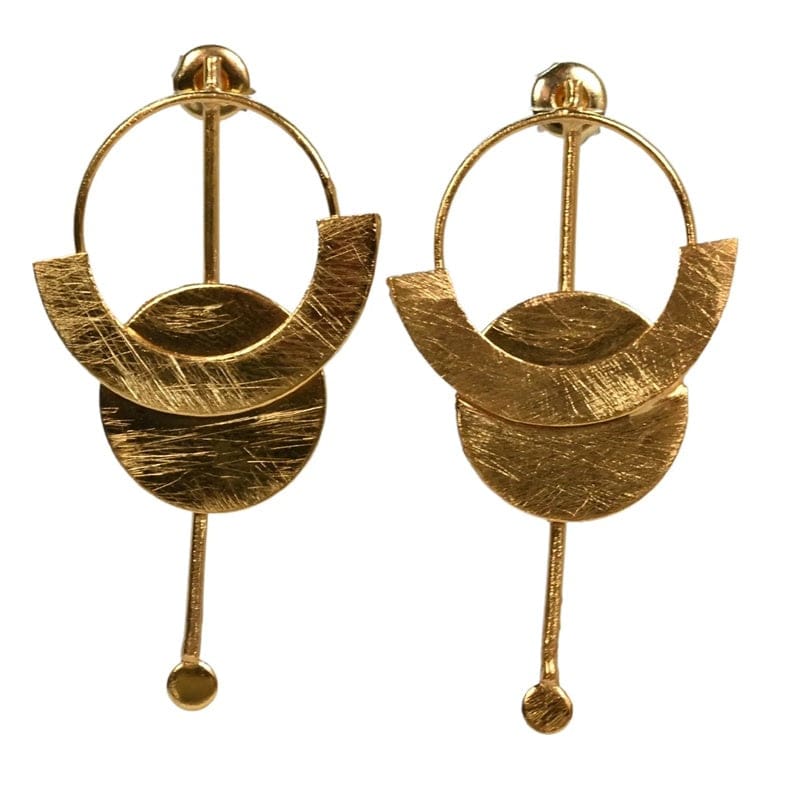 Euro Gold Groovy Earrings | B243 - Jewellery